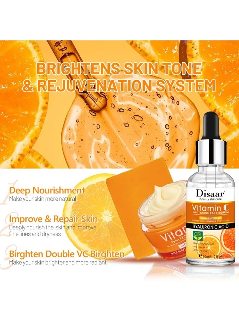 Disaar Vitamin C Whit Hyaluronic Acid Whitening Brightening  Facial Skin Care 3Pcs Set - Image 3