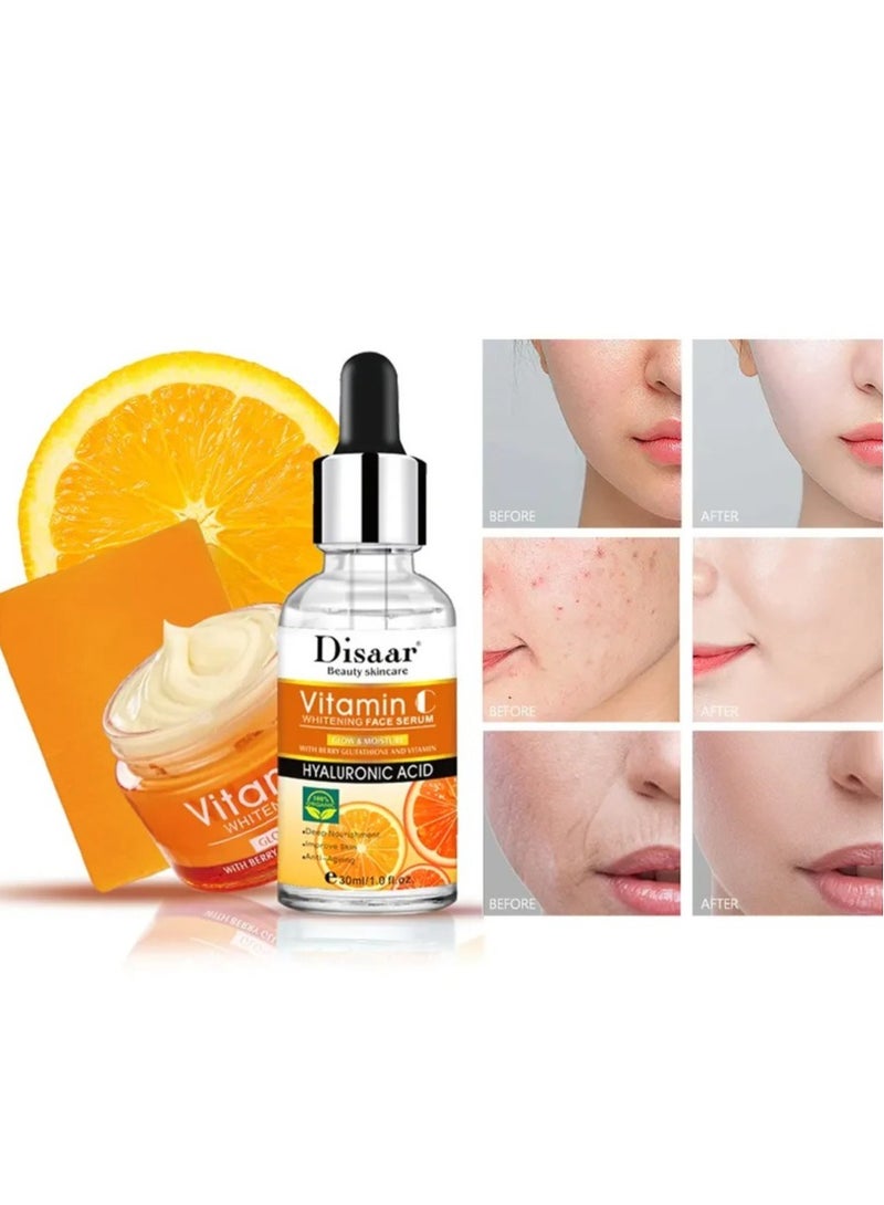 Disaar Vitamin C Whit Hyaluronic Acid Whitening Brightening  Facial Skin Care 3Pcs Set - Image 4