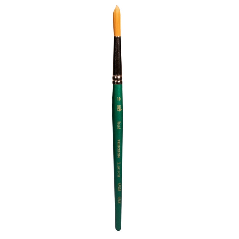 Princeton Lauren Round Brush, Synthetic, Short Handle, Size 10, 1 Count - Image 1