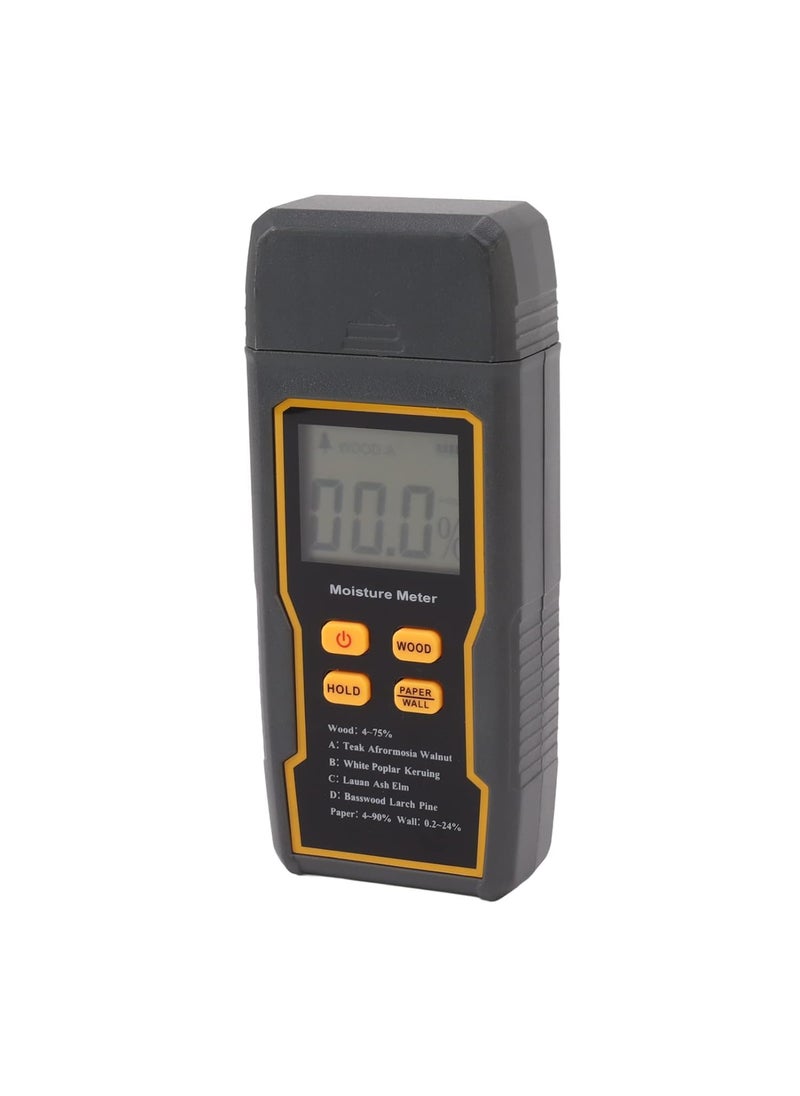 Generic Digital Moisture Meter Multifunction Moisture Detector with Auto Power Off 4 Modes Backlit LCD Display High Accuracy Black Ideal for Wood and Building Materials  - Image 3