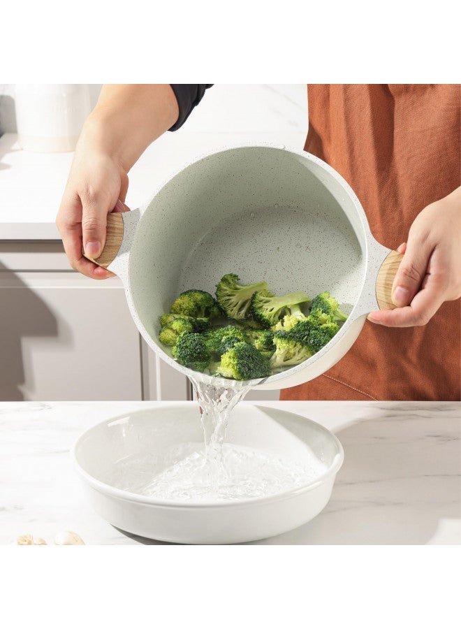 Sensarte SENSARTE Ceramic Nonstick Dutch Oven 4.5QT, Nonstick Induction Stock Pot Stew Pot with Lid, Non-toxic Healthy Cooking Pot, PFAS and PTFE Free  - Image 4