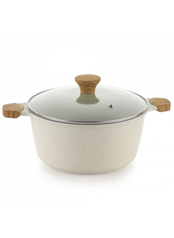 Sensarte SENSARTE Ceramic Nonstick Dutch Oven 4.5QT, Nonstick Induction Stock Pot Stew Pot with Lid, Non-toxic Healthy Cooking Pot, PFAS and PTFE Free  - Image 1