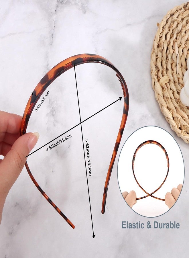 ACO-UINT Non-Slip Headbands for Women - 8 Pack Stylish Hair Bands, Tortoise & Solid Color Hair Accessories for Daily Wear, Work, and All-Day Hold - Image 4