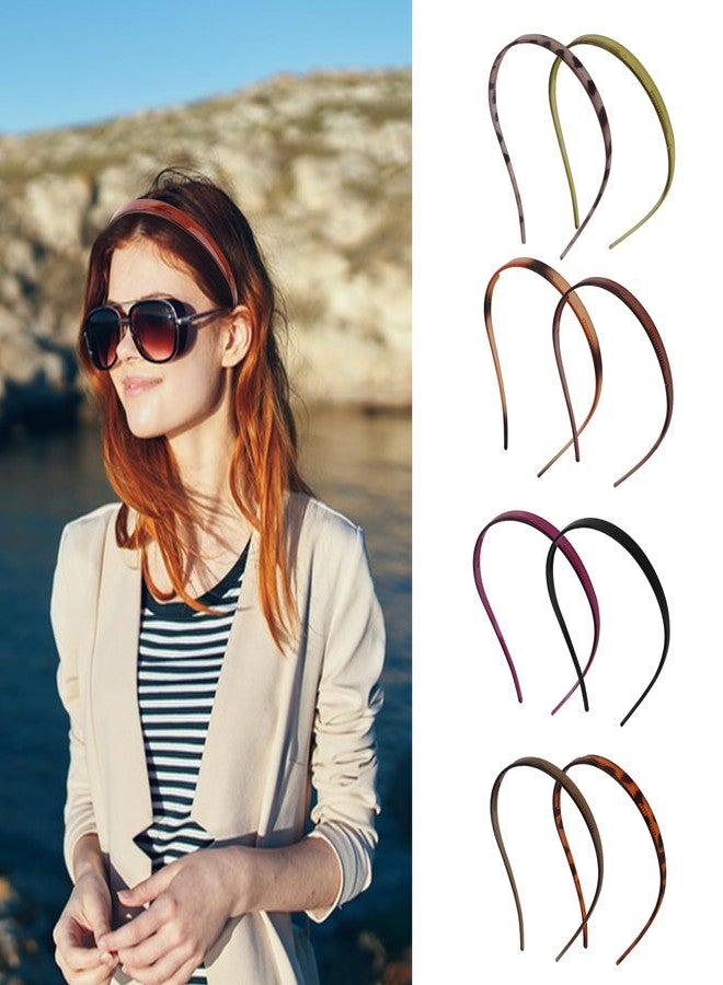ACO-UINT Non-Slip Headbands for Women - 8 Pack Stylish Hair Bands, Tortoise & Solid Color Hair Accessories for Daily Wear, Work, and All-Day Hold - Image 2