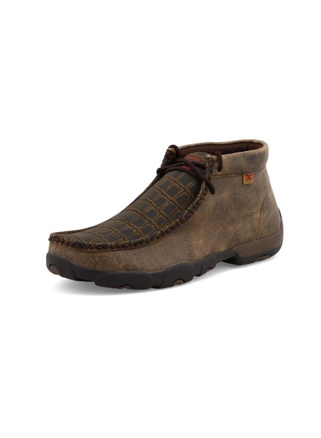 Twisted X Men's Chukka Driving Moc, Moc Toe, Caiman Print & Brown, 8.5 W - Image 1