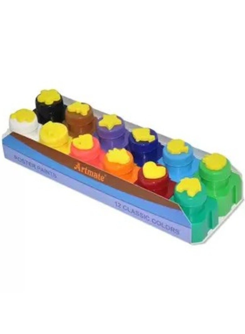 آرتمايت 12 قطعة من ألوان ملصقات Artmate مع الرغوة