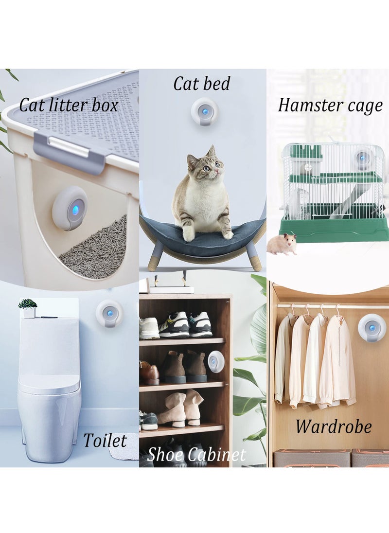 Excefore - Smart Pet Smell Deodorizer, Litter Box Odor Eliminator, Auto On/Off, Rechargeable Dust-Free Litter Genie for Cat Litter Box, Bathroom Wardrobe and Small Area - Image 1