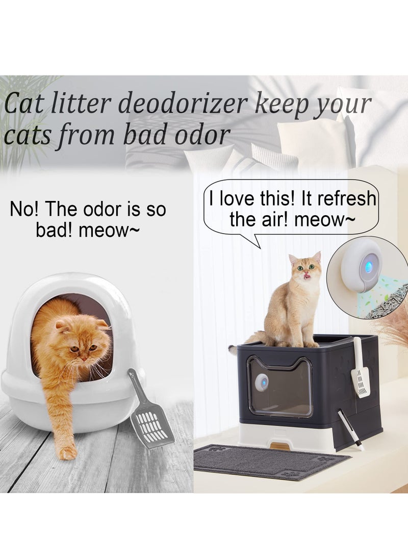 Excefore - Smart Pet Smell Deodorizer, Litter Box Odor Eliminator, Auto On/Off, Rechargeable Dust-Free Litter Genie for Cat Litter Box, Bathroom Wardrobe and Small Area - Image 1