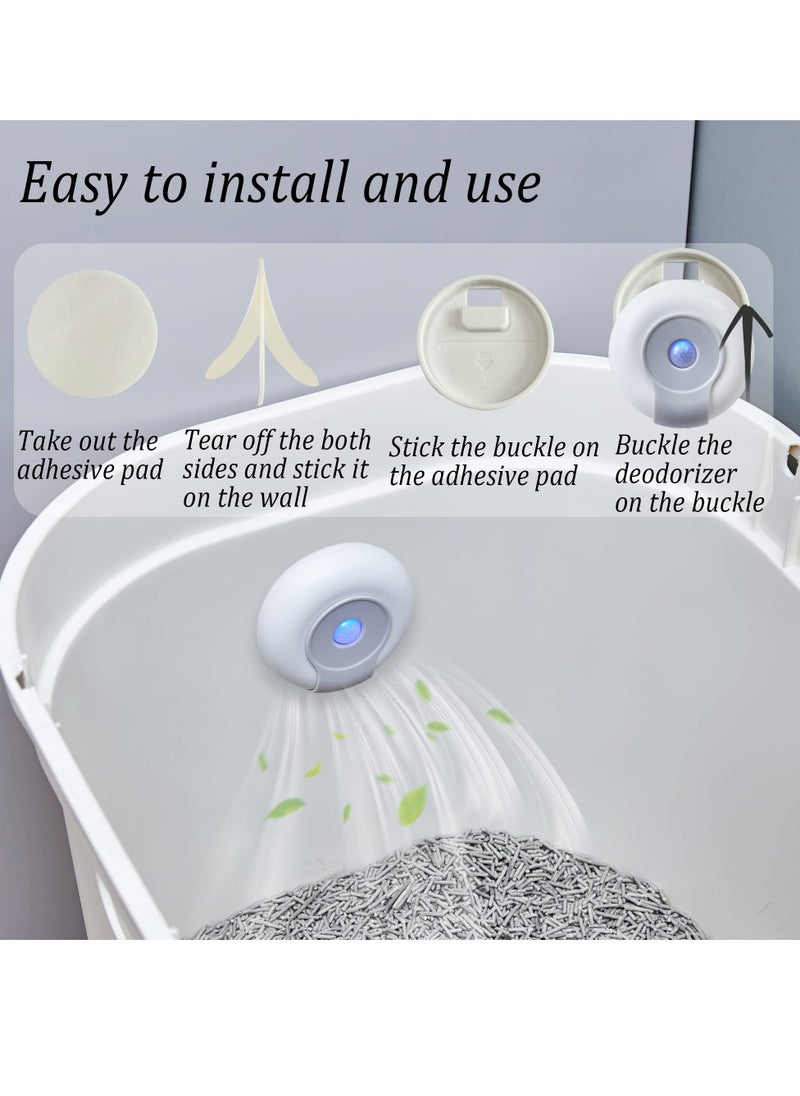 Excefore - Smart Pet Smell Deodorizer, Litter Box Odor Eliminator, Auto On/Off, Rechargeable Dust-Free Litter Genie for Cat Litter Box, Bathroom Wardrobe and Small Area - Image 1