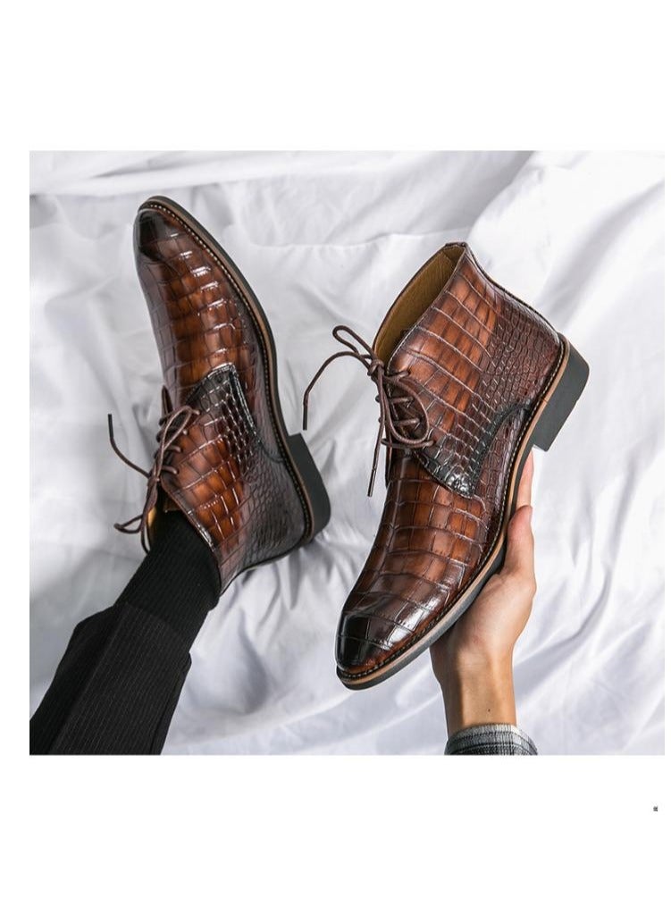 New Men's Casual Leather Boots