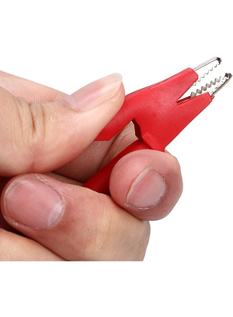 5-Piece 4mm Banana Plug to Alligator Clip Multimeter Test Leads, 100cm Silicone Cable - Image 2