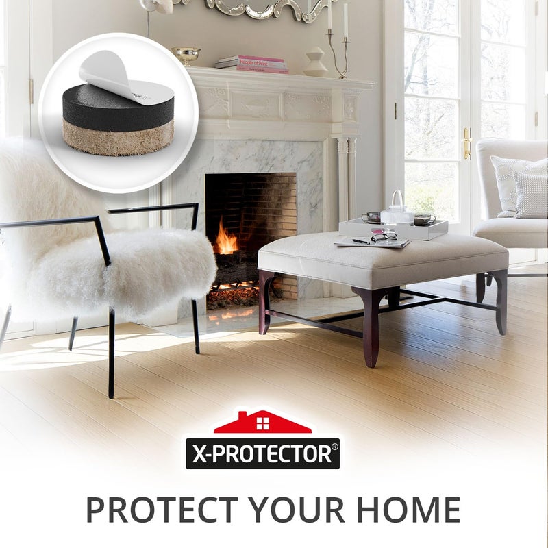 X-Protector Felt Furniture Sliders for Hardwood Floors 24 PCS 1â€ - Self-Adhesive Furniture Slider - Heavy-Duty Furniture Movers for Hard Surfaces - Felt Sliders - Move Your Furniture Easily! - Image 5