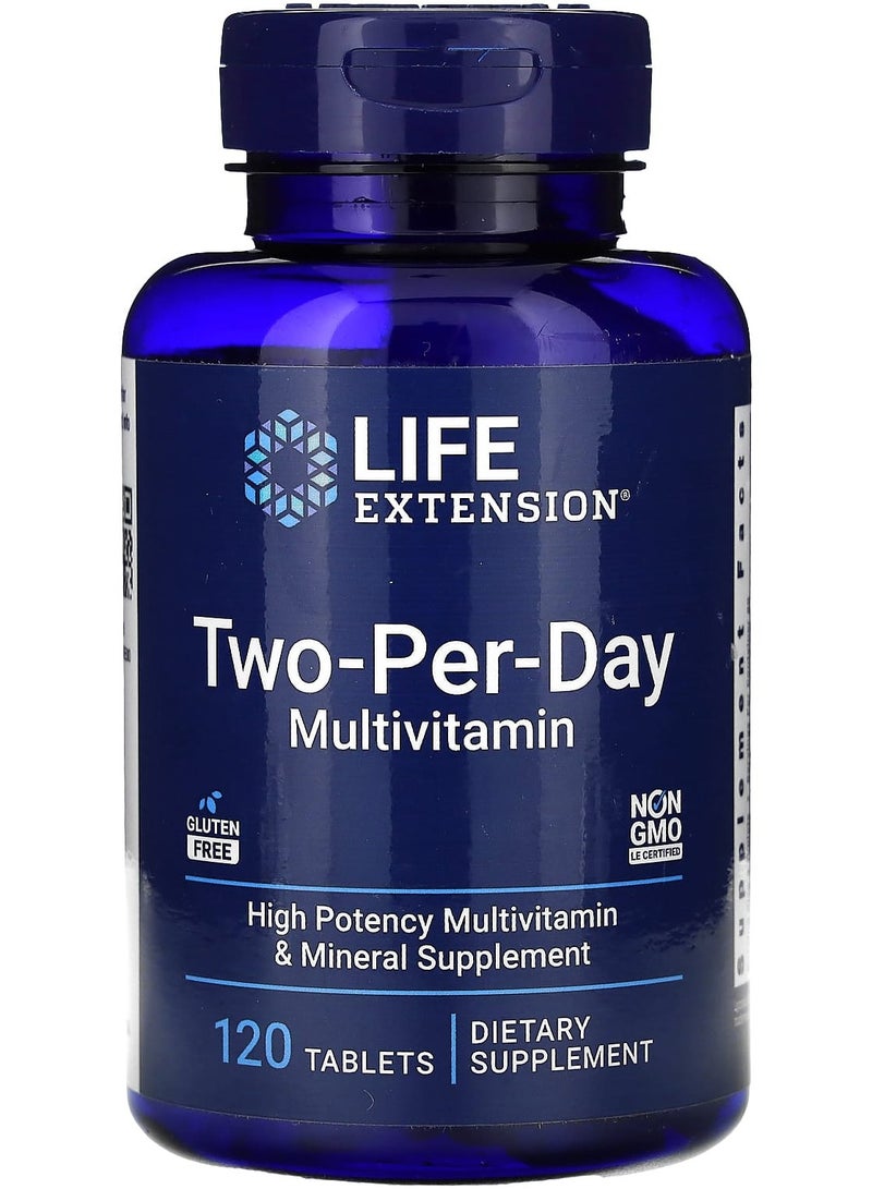 فيتامينات متعددة مرتين في اليوم، V2، 120 قرص