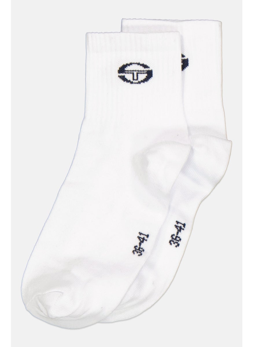 Sergio Tacchini Women 3 Pair Brand Logo Ankle Socks, White  - Image 2
