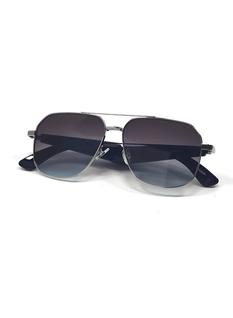 ai smart glasses, AI real-time translation glasses, metal square frame, men's and women's black technology color-changing sunglasses  - Image 1