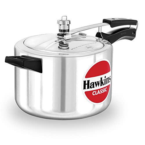 Hawkins Classic Aluminium Inner Lid Pressure Cooker, 5 Litre, Silver (Cl50), 5 Liter - Image 1