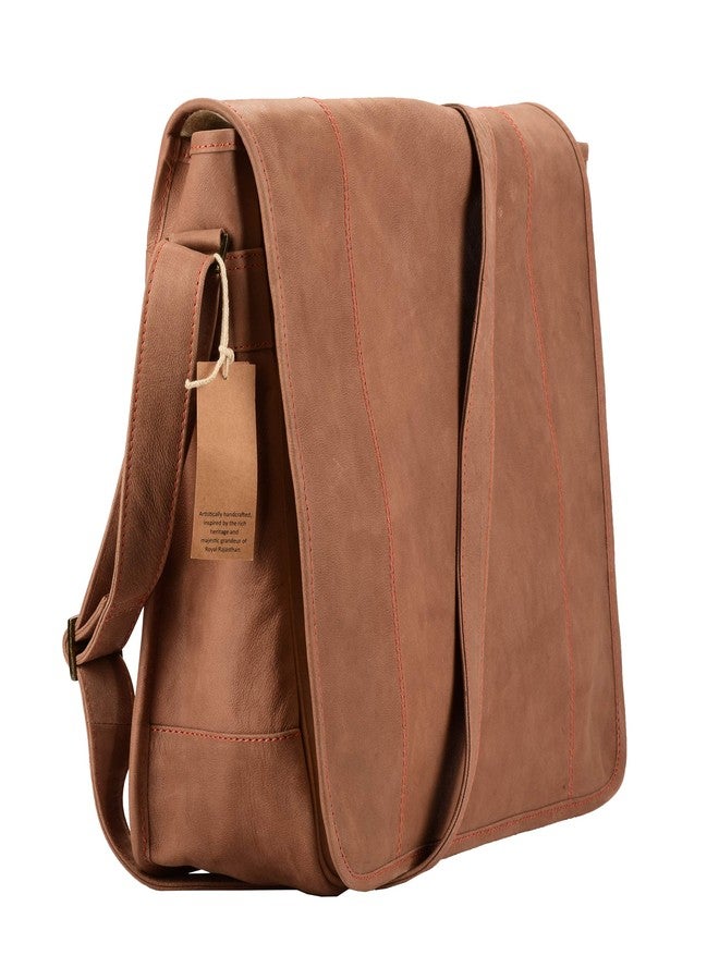 MANDAVA Combo Set of Leather Unisex Messenger Bag with Handbag Leather Wallet for Women - Image 3