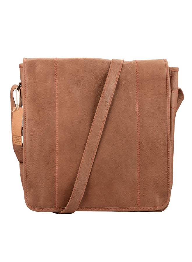 MANDAVA Combo Set of Leather Unisex Messenger Bag with Handbag Leather Wallet for Women - Image 2