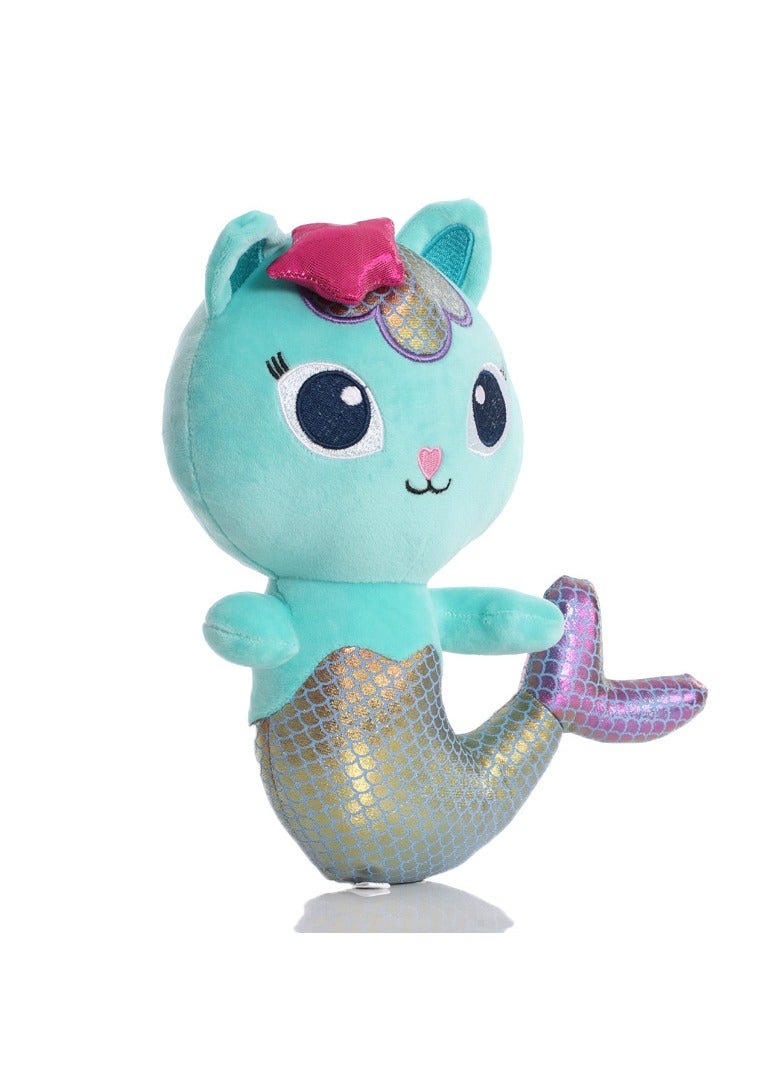 8 قطع غابي دمية ألعاب من القطيفة Kawaii ميركات لطيف محشوة الحيوانات حورية البحر القط بيت الدمية Plushie الدمى - Image 3