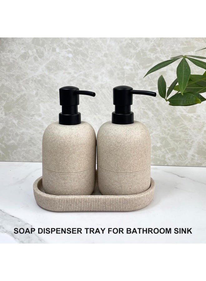 Soap Dispenser Tray for Bathroom Sink,7.2″ Small Vanity Tray Lotion Bottle Organizer Tray for Kitchen/Bathroom Sink. - Image 4