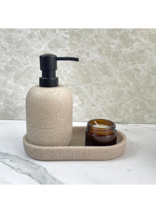 Soap Dispenser Tray for Bathroom Sink,7.2″ Small Vanity Tray Lotion Bottle Organizer Tray for Kitchen/Bathroom Sink. - Image 3