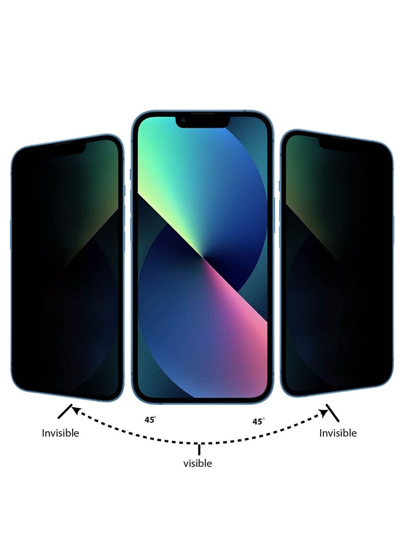BORTONY iPhone 14/13/13 Pro Privacy Screen Protector 9H Anti Spy Dark Film Guard Case Friendly Bubble Free Tempered Glass for Apple iPhone 14/13/13 Pro 6.1 Inch 2022 - Image 4