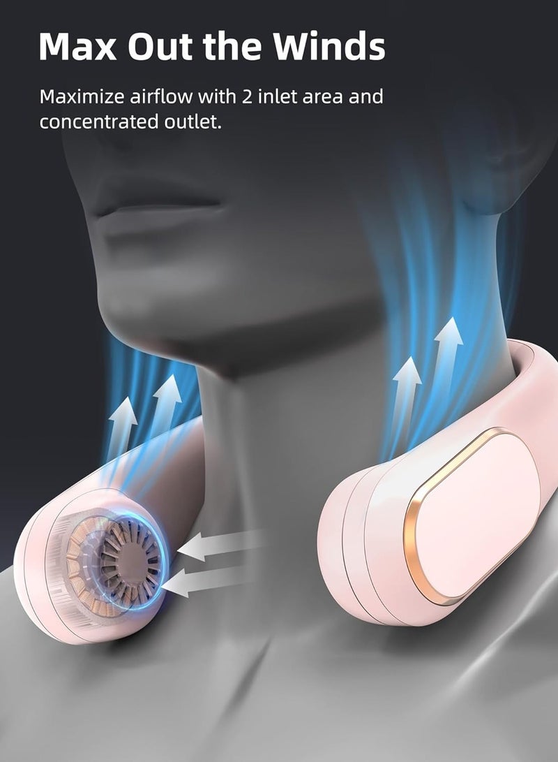 general Neck Fan Rechargeable 5 Speeds, Portable Personal Fan, Hands Free Bladeless Fan, Battery Operated Wearable Fan Adjustable, Screen Design, 4-12 Hours, Cooling Fan For Travel - Image 3