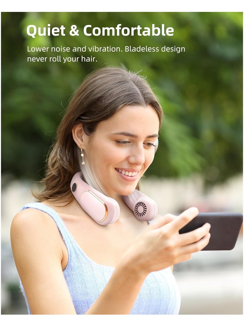 general Neck Fan Rechargeable 5 Speeds, Portable Personal Fan, Hands Free Bladeless Fan, Battery Operated Wearable Fan Adjustable, Screen Design, 4-12 Hours, Cooling Fan For Travel - Image 4