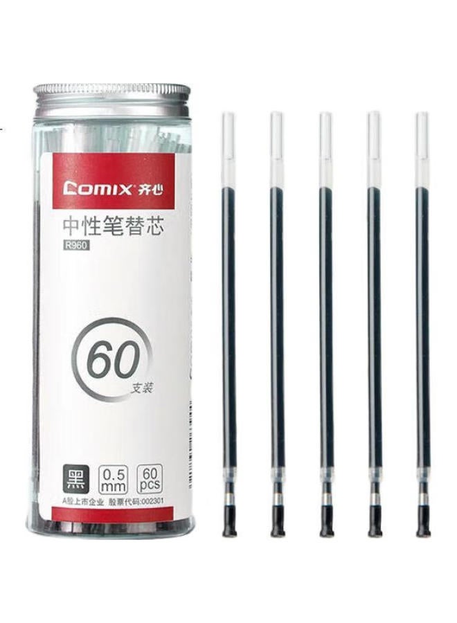 Comix 60-Pack Pull-Out Cap Gel Pen Refills, Bullet Tip, R960, Black, 0.5Mm - Image 3