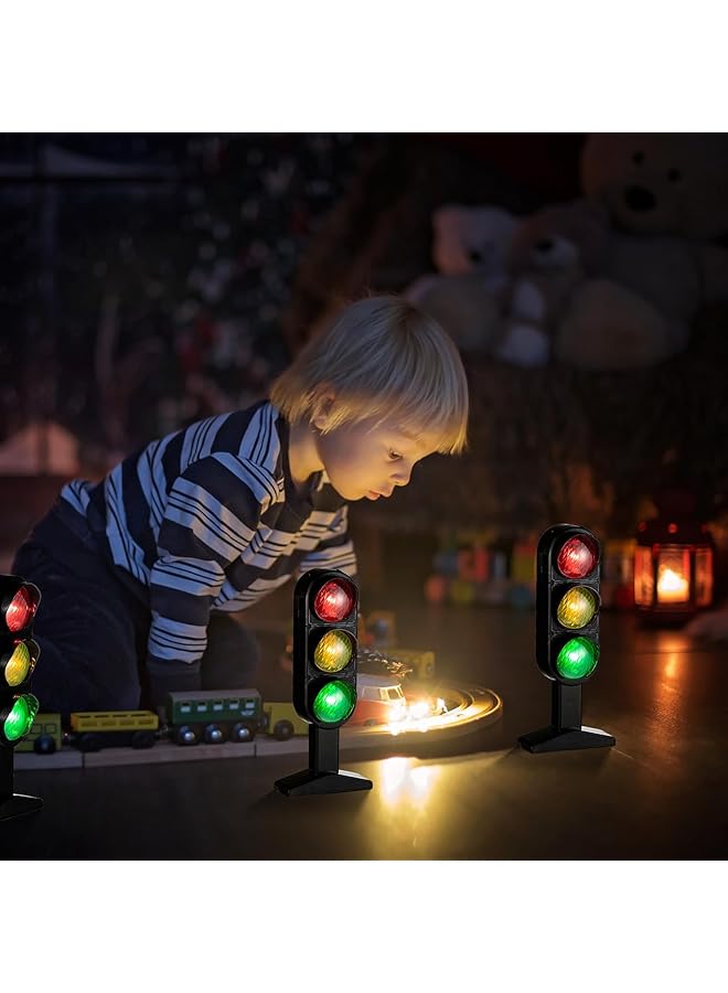 KASTWAVE Traffic Light Signs Toy 2 Pcs Traffic Light Lamp With Base Simulation Road Light Safety Traffic Lamp Crosswalk Signal Model Education Toy For Pretend Play Bedroom Classroom Decor Birthday Gift - Image 5