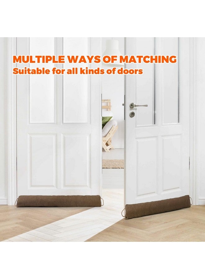 Holikme Holikme Weighted Door Draft Stopper, Heavy Duty Under Door Draft Blocker Bottom Door Seal Noise and Air, Brown  - Image 5