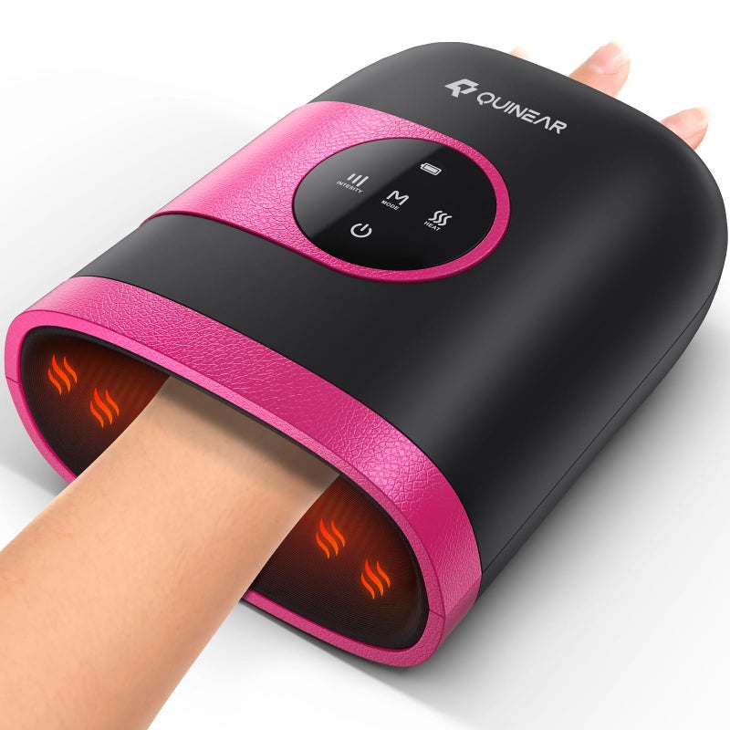 QUINEAR Hand Massager Cordless Hand Massager with Heat and Compression for Arthritis Carpal Tunnel and Stiff Joints Gifts for Women Men FSAHSAPink - Image 3