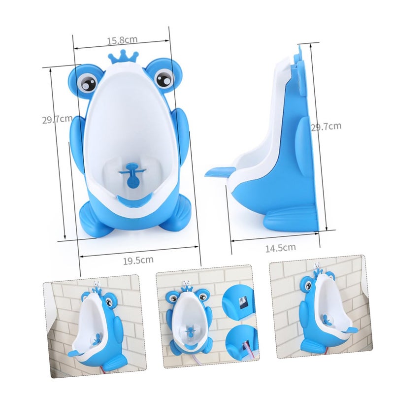 Blue Wall Mounted Potty Training Urinal For Boys With Fun Cartoon Design - Image 4