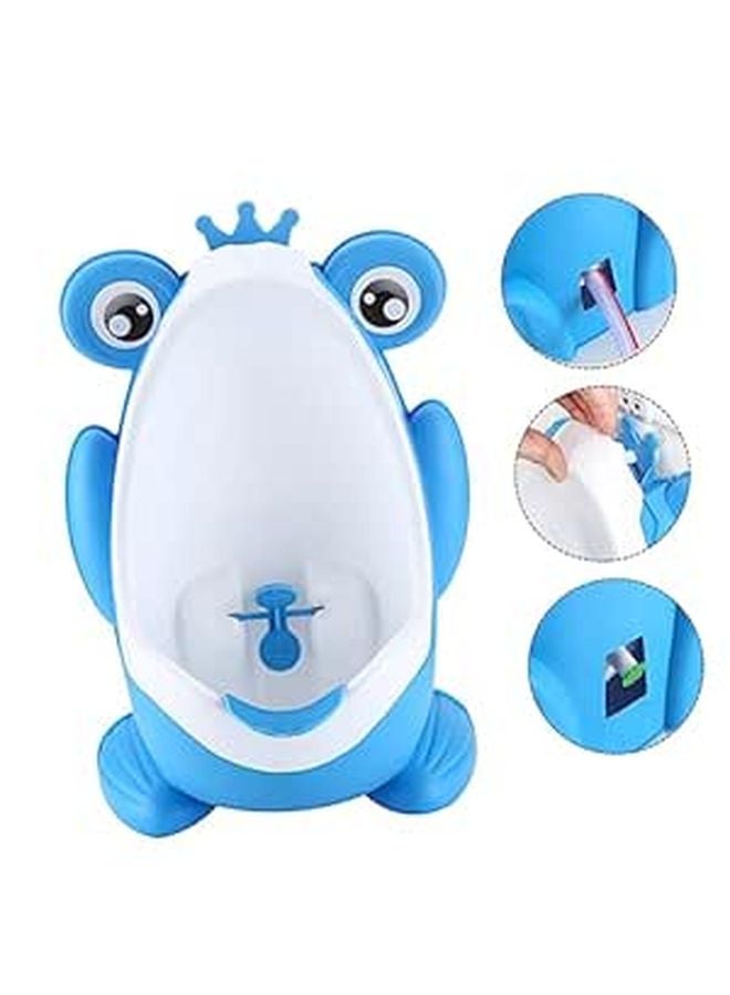 Blue Wall Mounted Potty Training Urinal For Boys With Fun Cartoon Design - Image 1