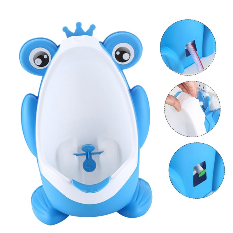 Blue Wall Mounted Potty Training Urinal For Boys With Fun Cartoon Design - Image 2