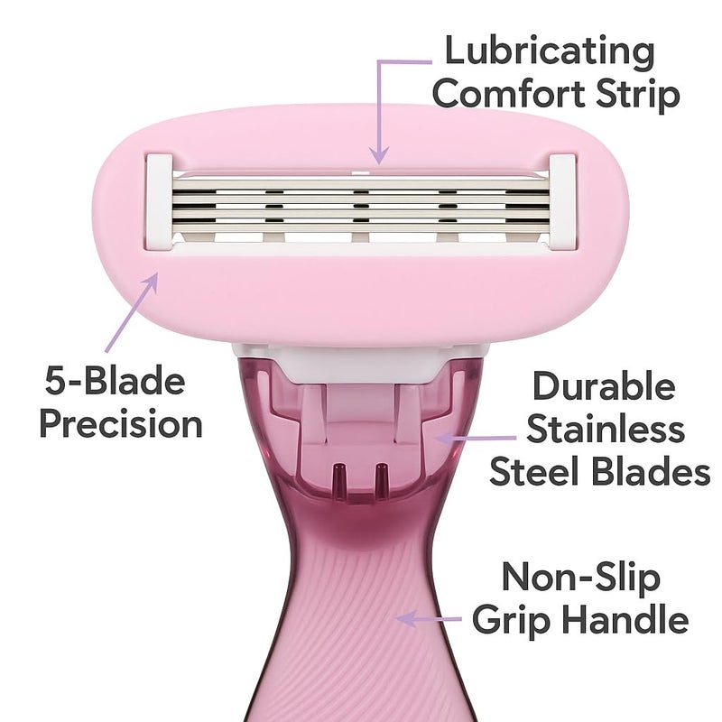 VERTEX Bikini Razors Shaver For Sensitive Skin For Women Pubic Hair Lines Women's Disposable Under Arm Razors No Irritation Trimmer - Image 3