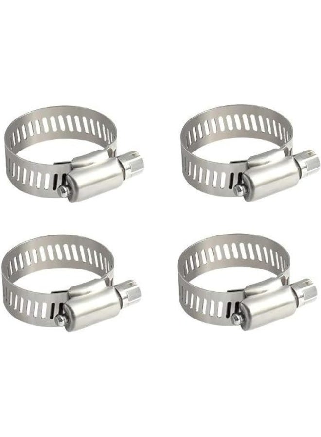 Poaker 4 قطع مشابك خرطوم جي - مشابك أنابيب قابلة للتعديل لتأمين وصلات الخرطوم في خطوط الغاز، أنابيب المياه، الخراطيم الصناعية، أنابيب الزيت، وأكثر (18 مم إلى 25 مم) - Image 1