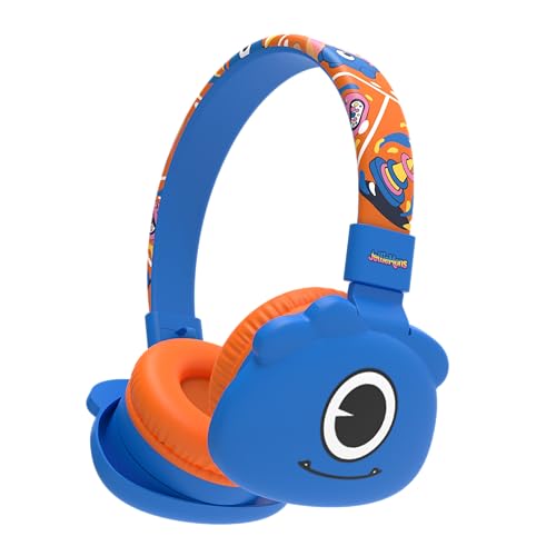JellieMons Booma Echo Over Ear Wireless Headphones with Bluetooth 5.4, Hi-Res Audio, 55H Playtime, USB-C Fast Charging, 10M Range, Kid-Safe Modes, Comfortable and Durable Design, (WLHP701 - Blue) - Image 1