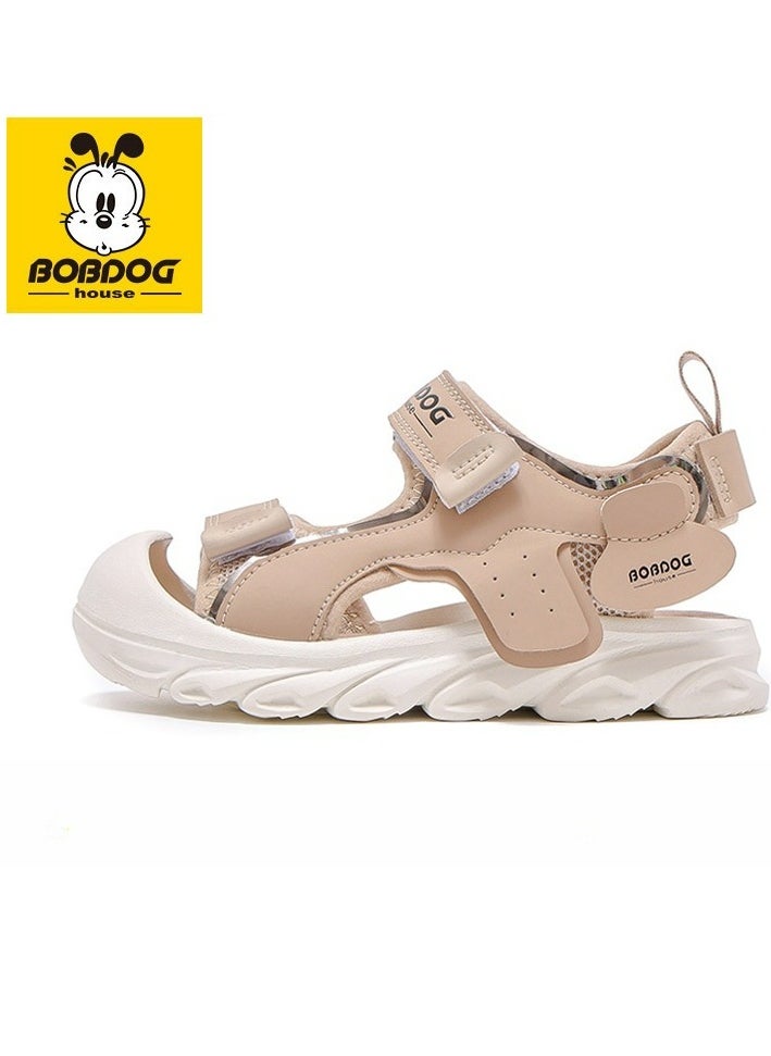 BOBDOG - Middle And Large Children's Breathable Open Toe Slippers, Anti Slip Soft Soled Beach Shoes - Image 1