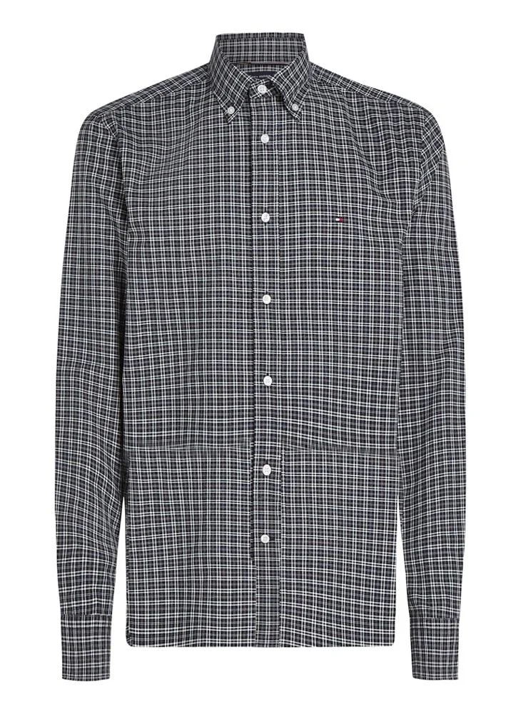 TOMMY HILFIGER Checked Regular Fit Poplin Shirt