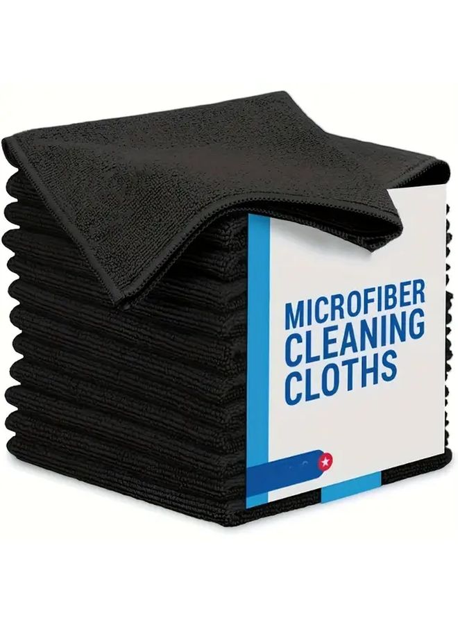 High Absorbent Kitchen Cleaning Cloths Set Of 2 Black Reusable And Durable Dish Towels - Image 1