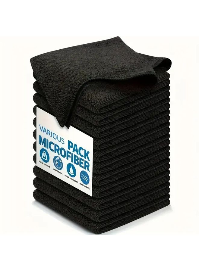 High Absorbent Kitchen Cleaning Cloths Set Of 2 Black Reusable And Durable Dish Towels - Image 4