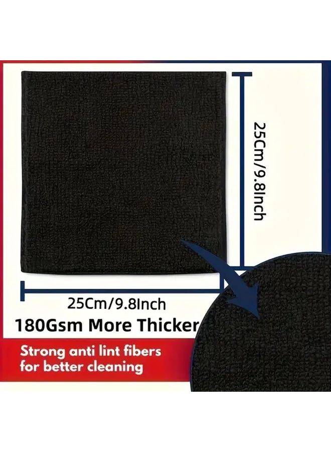 High Absorbent Kitchen Cleaning Cloths Set Of 2 Black Reusable And Durable Dish Towels - Image 3