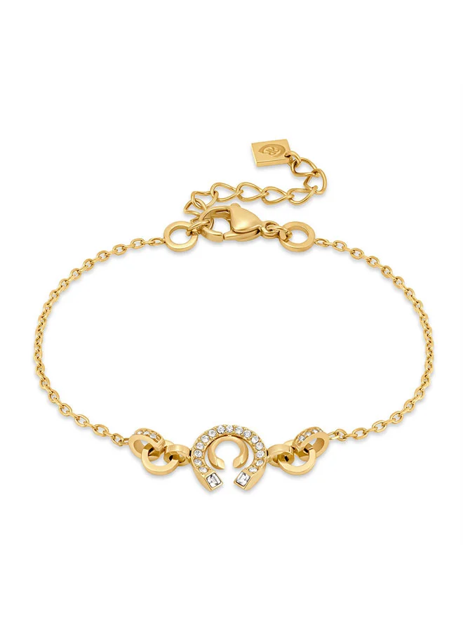 Amalia Gold Double C Charm Double-Chain Bracelet for Women