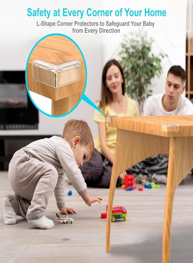 Hocimit Baby Safety Corner Protectors (12 Pack) - Transparent Table Edge Guards for Kids, Pre-Taped & BPA-Free - Child Proof Corner Bumpers for Furniture, Desk, Sharp Edges - Image 5