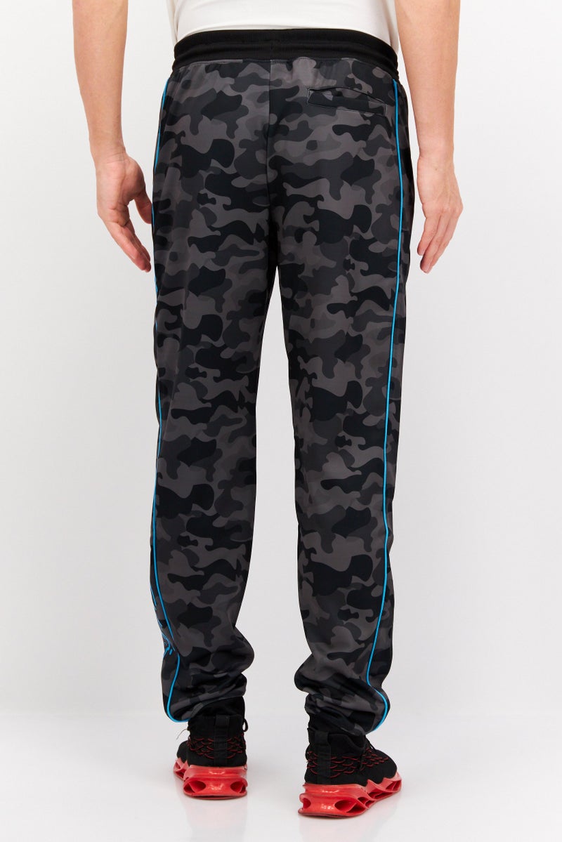 CROSSHATCH Men Drawstring Camouflage Jogger Pants, Multicolor  - Image 3