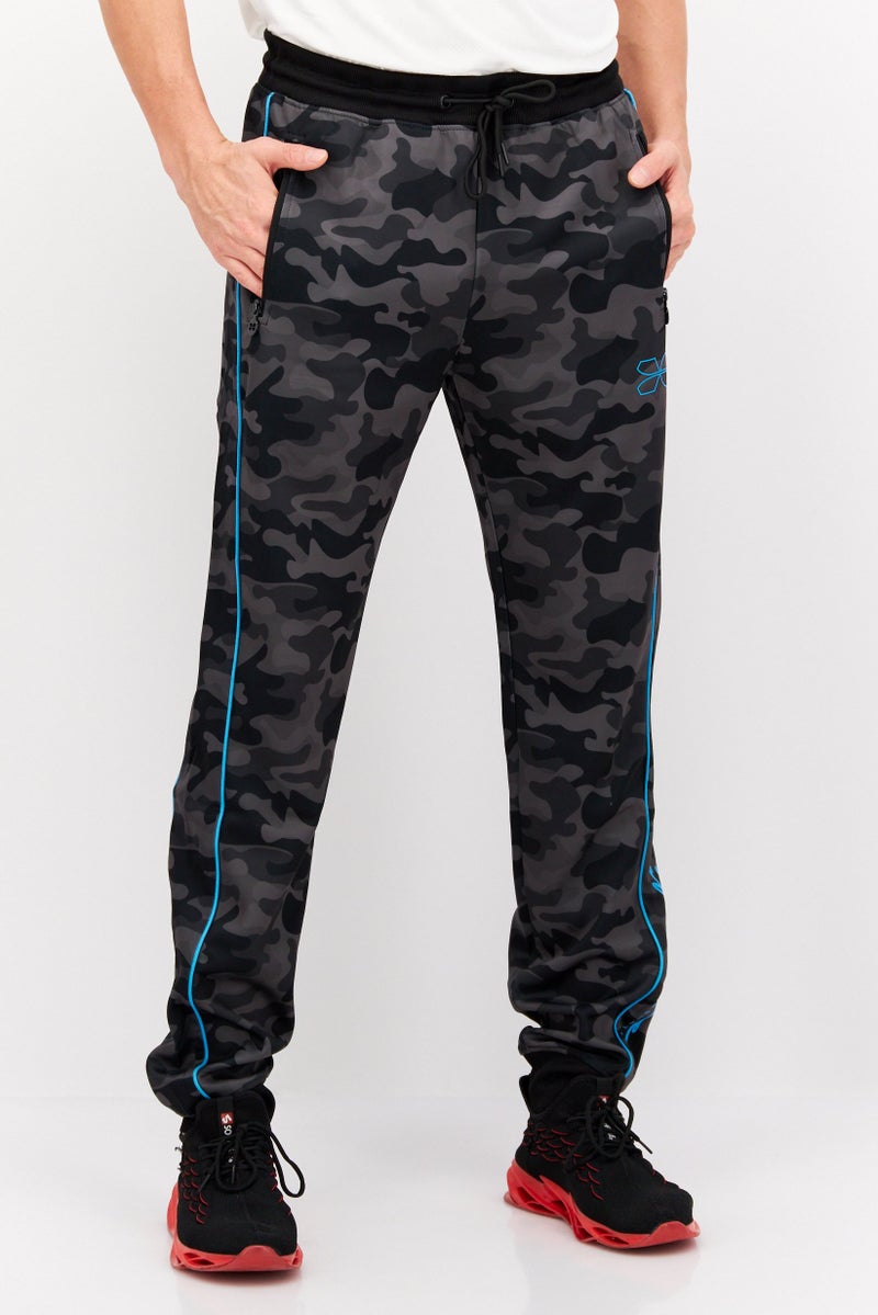 CROSSHATCH Men Drawstring Camouflage Jogger Pants, Multicolor  - Image 1