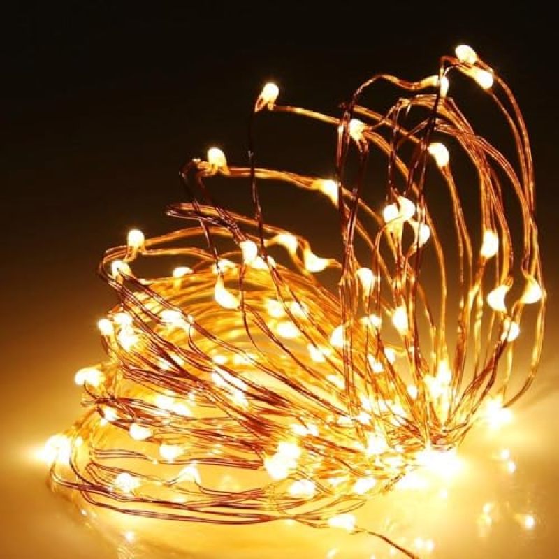 Solar String Lights 39.4 Feet 12 Meters 8 Modes Solar-Powered Automation Warm White Fairy Lights - Waterproof Outdoor for Patio Garden Wedding Decoration - Image 3