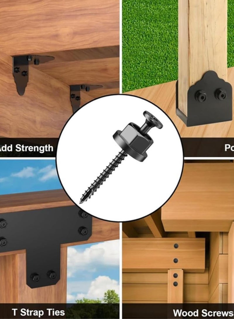 GGOOT Hex Nuts 12PCS 12PCS Hex Nuts Hex Nuts Assortment Kit 8mm Hex Screw Hardware Nuts Fastener Tool for Decorating Outdoor Pergolas - Image 4