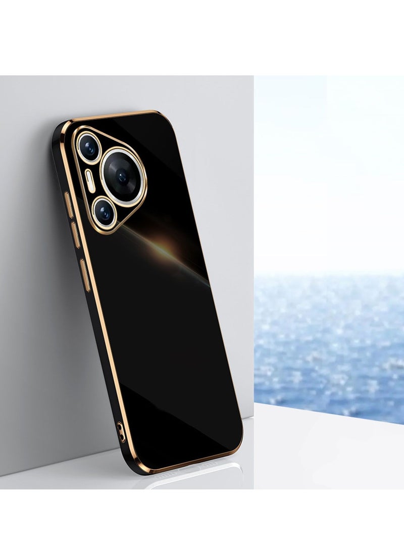 تنطبق على huawei بورا 70 حالة الهاتف المحمول ، والطلاء لينة الغطاء الخلفي ، محدب كامل حماية الكاميرا ، تنطبق على huwei بورا 70 رقيقة جدا تبو حالة الهاتف المحمول ، أسود - Image 1